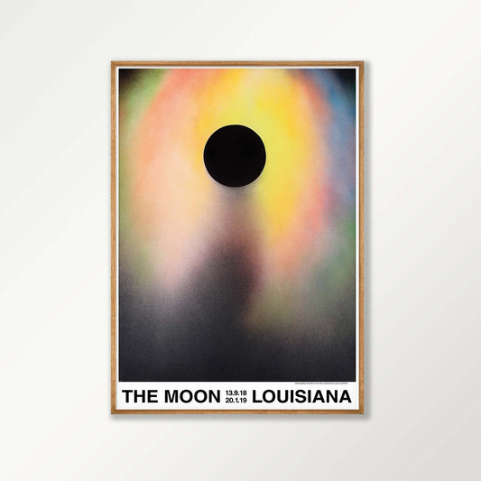 The Moon Exhibition Poster Louisiana in Tasmanian Oak Frame | Atollo Printshop