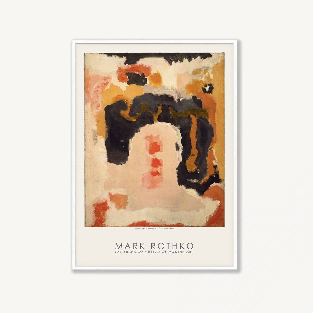 Mark Rothko – Untitled 1947 in Matte White Frame | Atollo Printshop