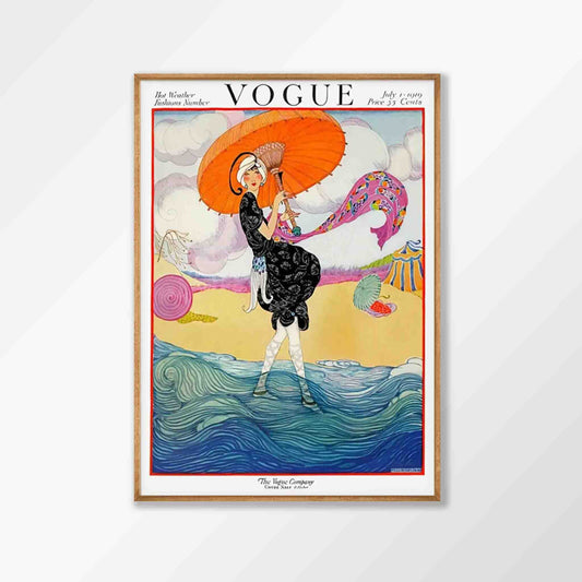 Vogue Magazine Umbrella 1919 in Tasmanian Oak Frame | Atollo Printshop