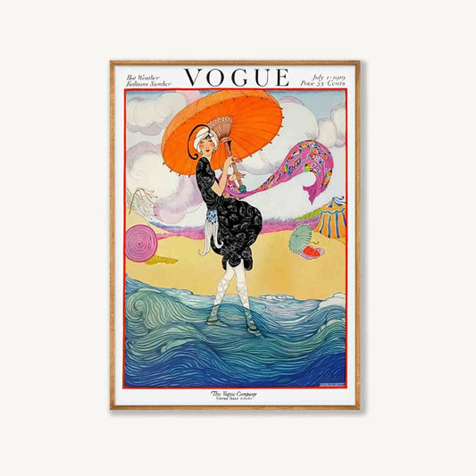 Vogue Magazine Umbrella 1919 in Tasmanian Oak Frame | Atollo Printshop