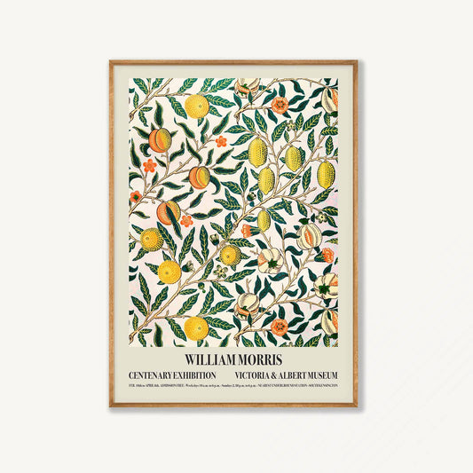 William Morris – Exhibition in Tasmanian Oak Frame | Atollo Printshop