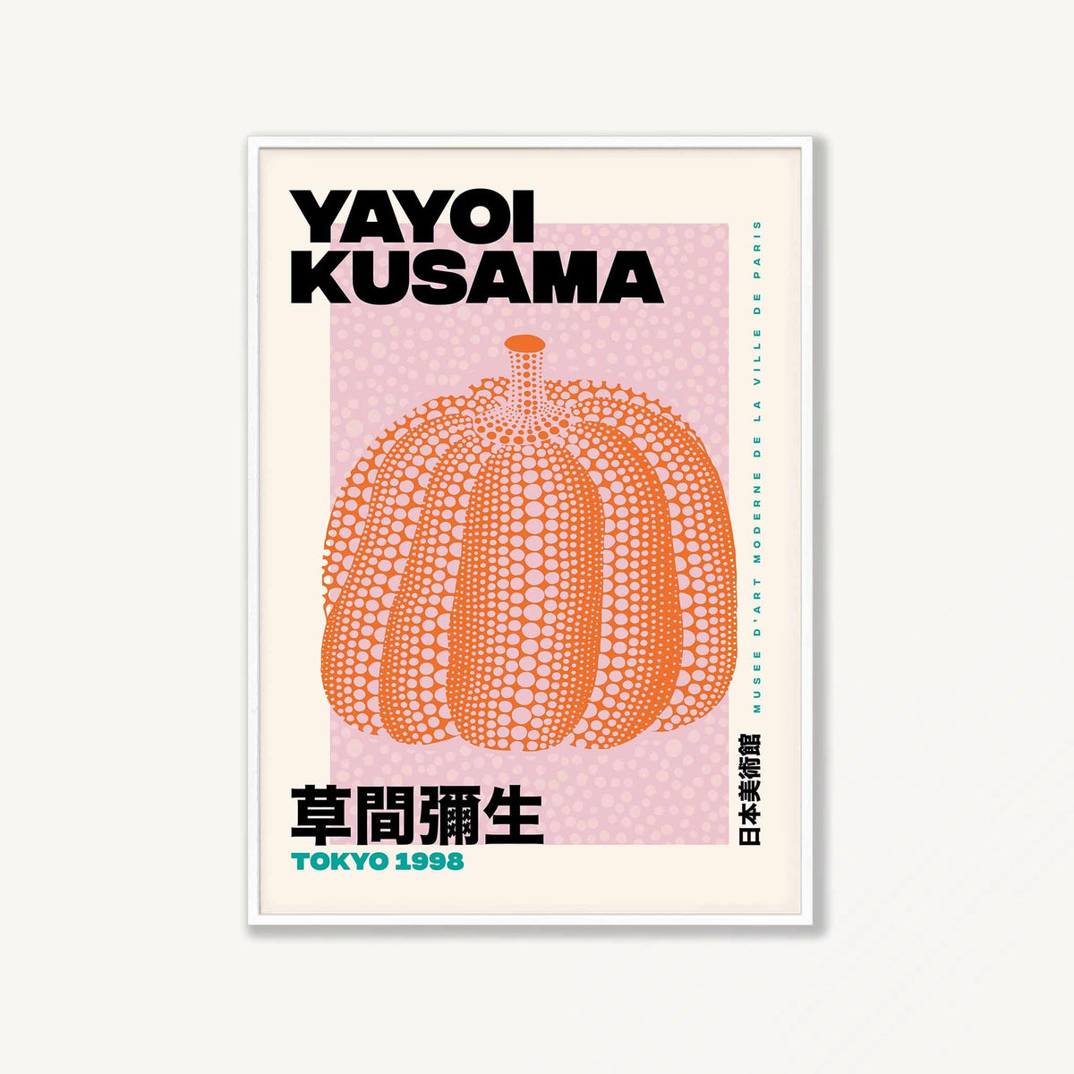Yayoi Kusama – Tokyo 1998 in Matte White Frame | Atollo Printshop