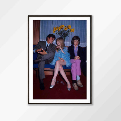 Alain Delon, Marianne Faithfull, Mick Jagger, 1967
