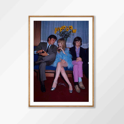 Alain Delon, Marianne Faithfull, Mick Jagger, 1967