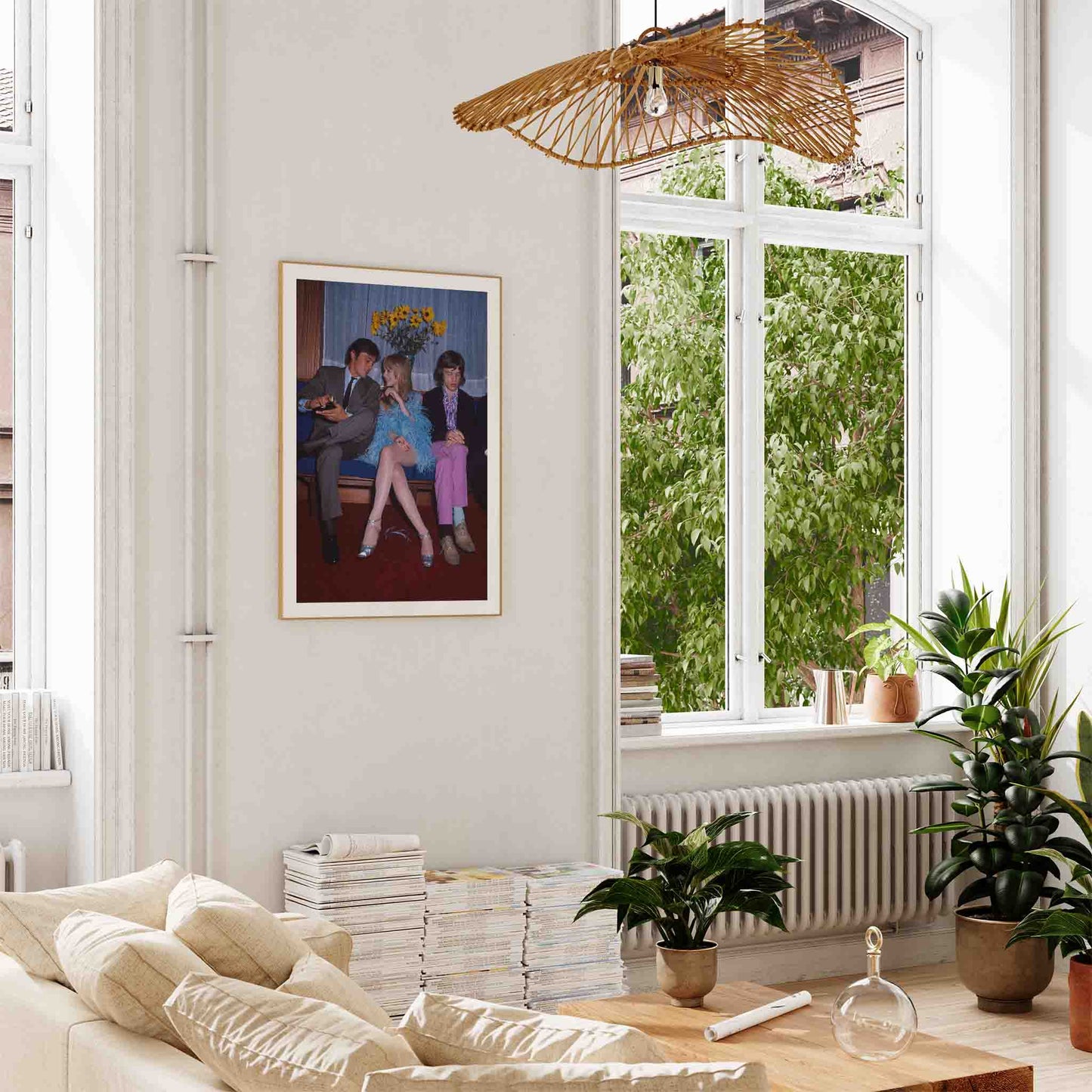 Alain Delon, Marianne Faithfull, Mick Jagger, 1967