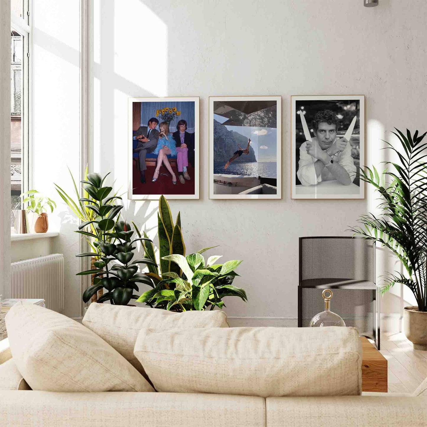 Alain Delon, Marianne Faithfull, Mick Jagger, 1967