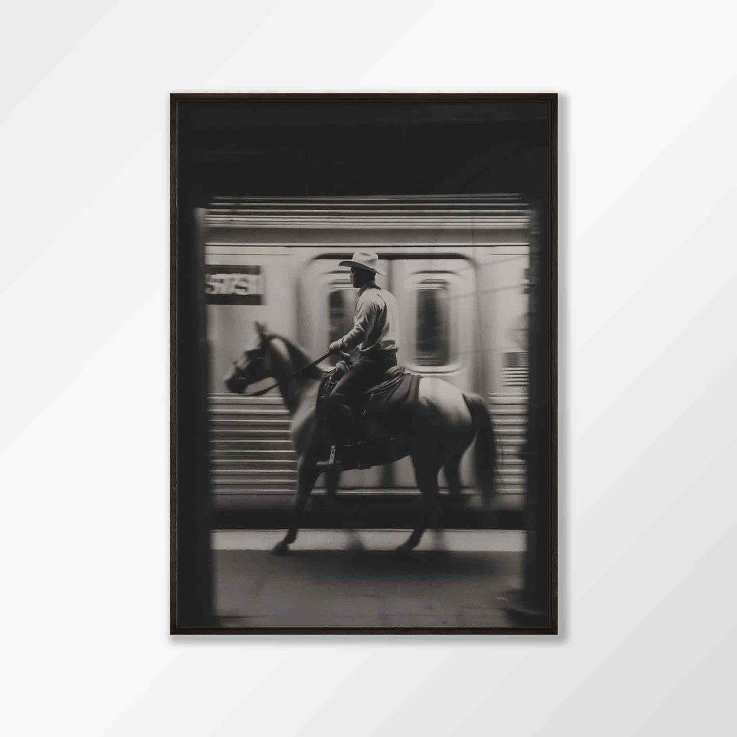 New York Subway Cowboy Photographic Print