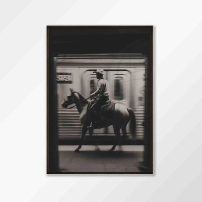 New York Subway Cowboy Photographic Print
