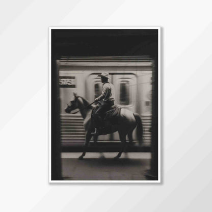 New York Subway Cowboy Photographic Print