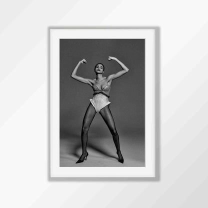 Imaan Hammam Fashion Framed Art Print | Atollo Printshop
