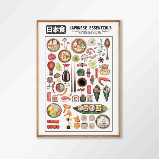Japanese Cooking Essentials Poster