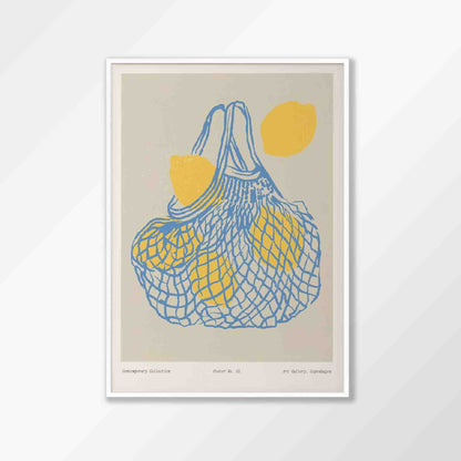 Basket Of Lemons Poster