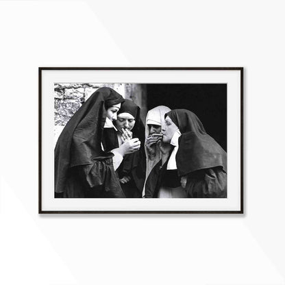 Smoking Nuns Photographic Print