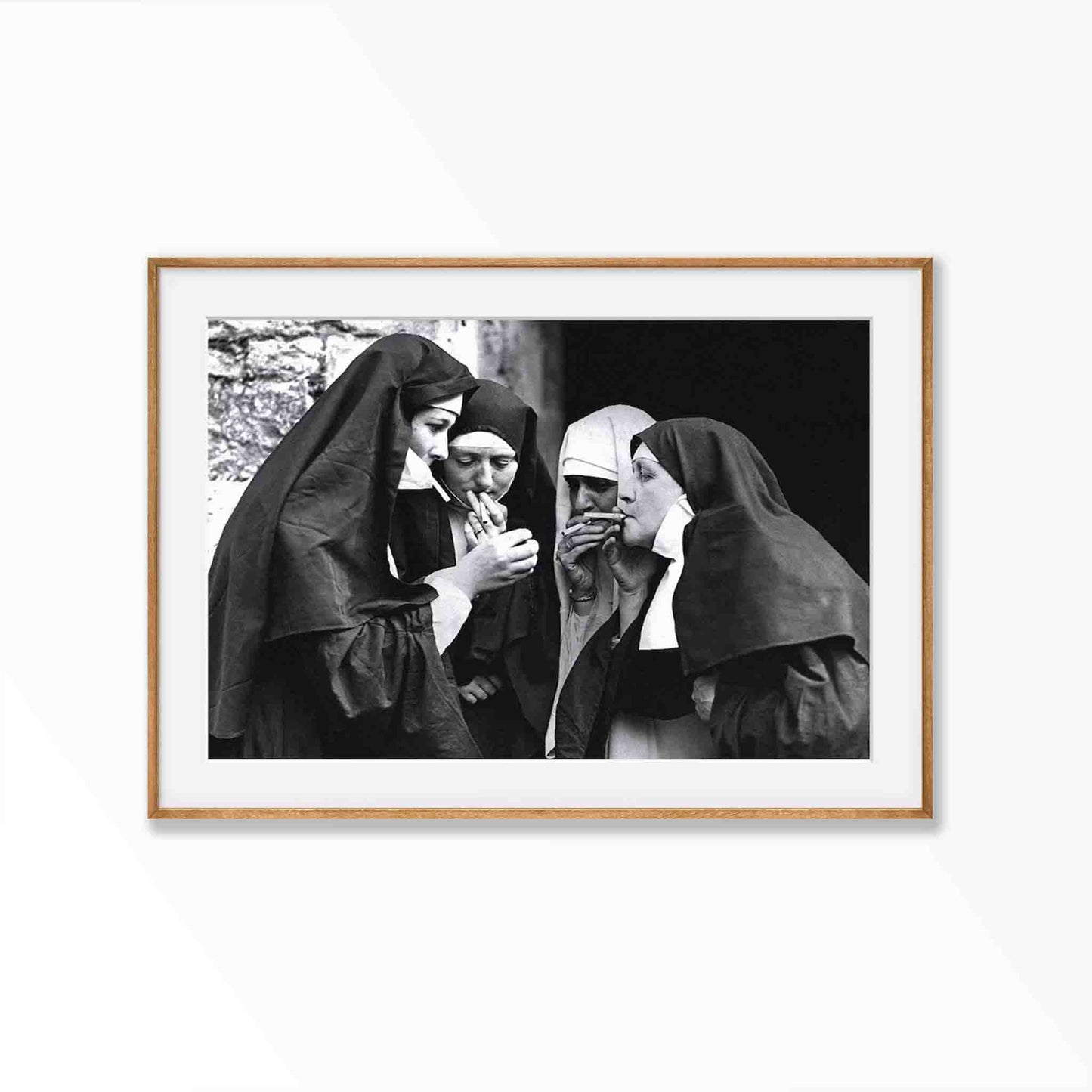 Smoking Nuns Photographic Print