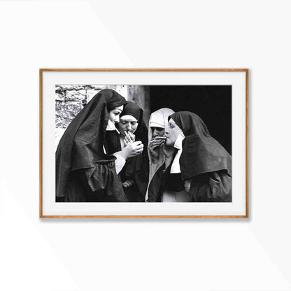 Smoking Nuns Photographic Print