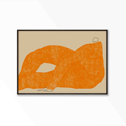 Orange Woman Lounging Poster
