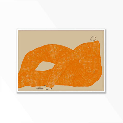 Orange Woman Lounging Poster