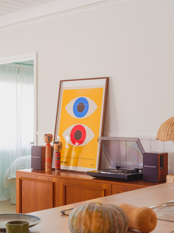 Atollo print framed in a customer's home