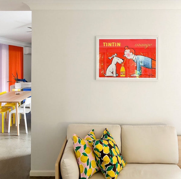 Atollo print framed in a customer's home