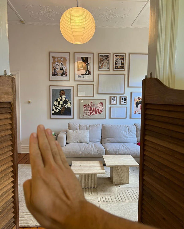 Atollo print framed in a customer's home