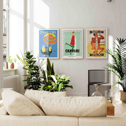 Retro Drinks Posters 3 Set