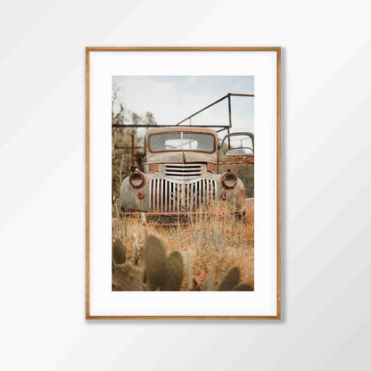 Rusted Farmhouse Car Photo