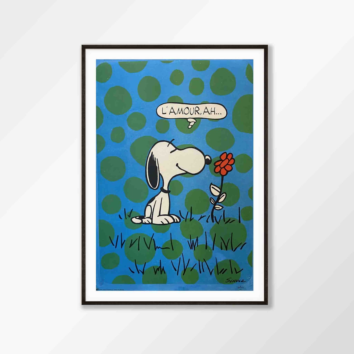 Snoopy Polka Dots Poster 'L'Amour, Ah'