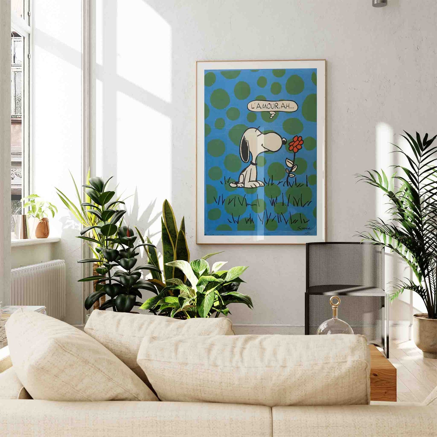 Snoopy Polka Dots Poster 'L'Amour, Ah'