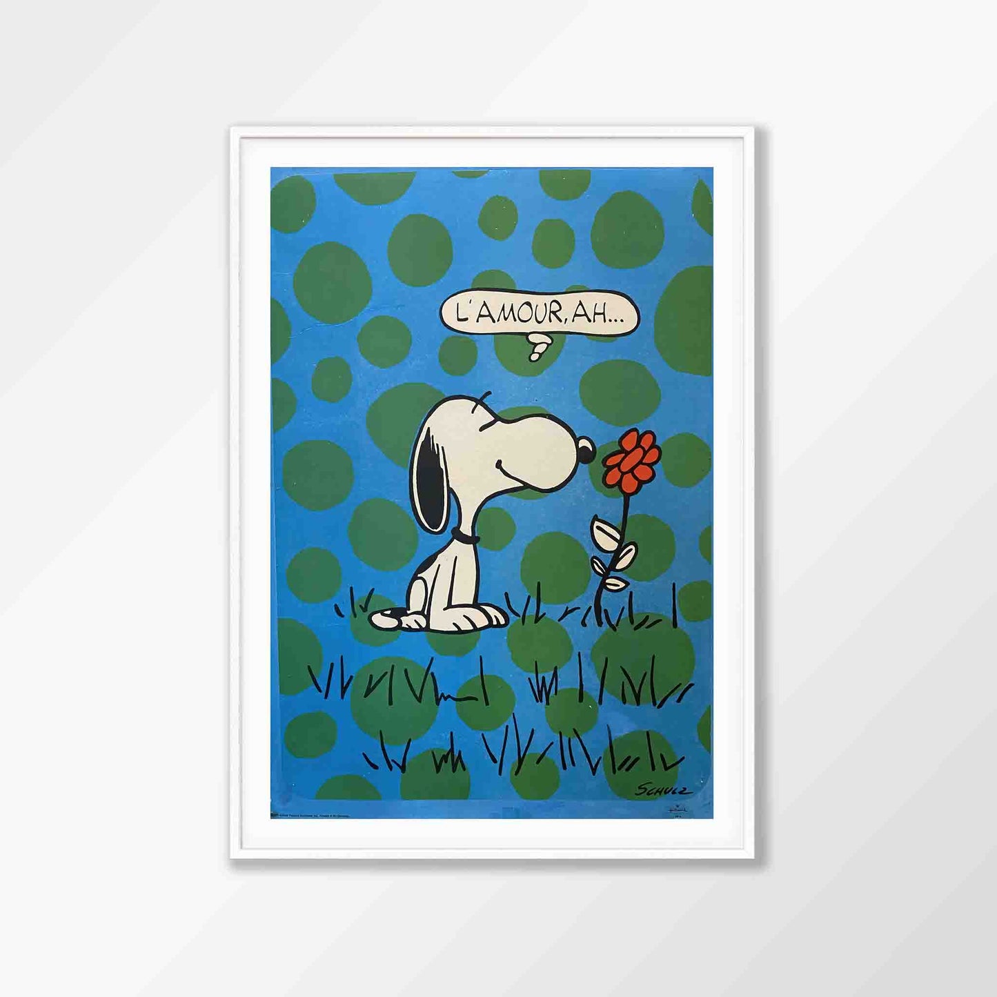 Snoopy Polka Dots Poster 'L'Amour, Ah'