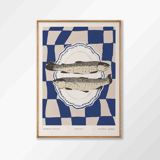 Two Sardines On A Plate Poster