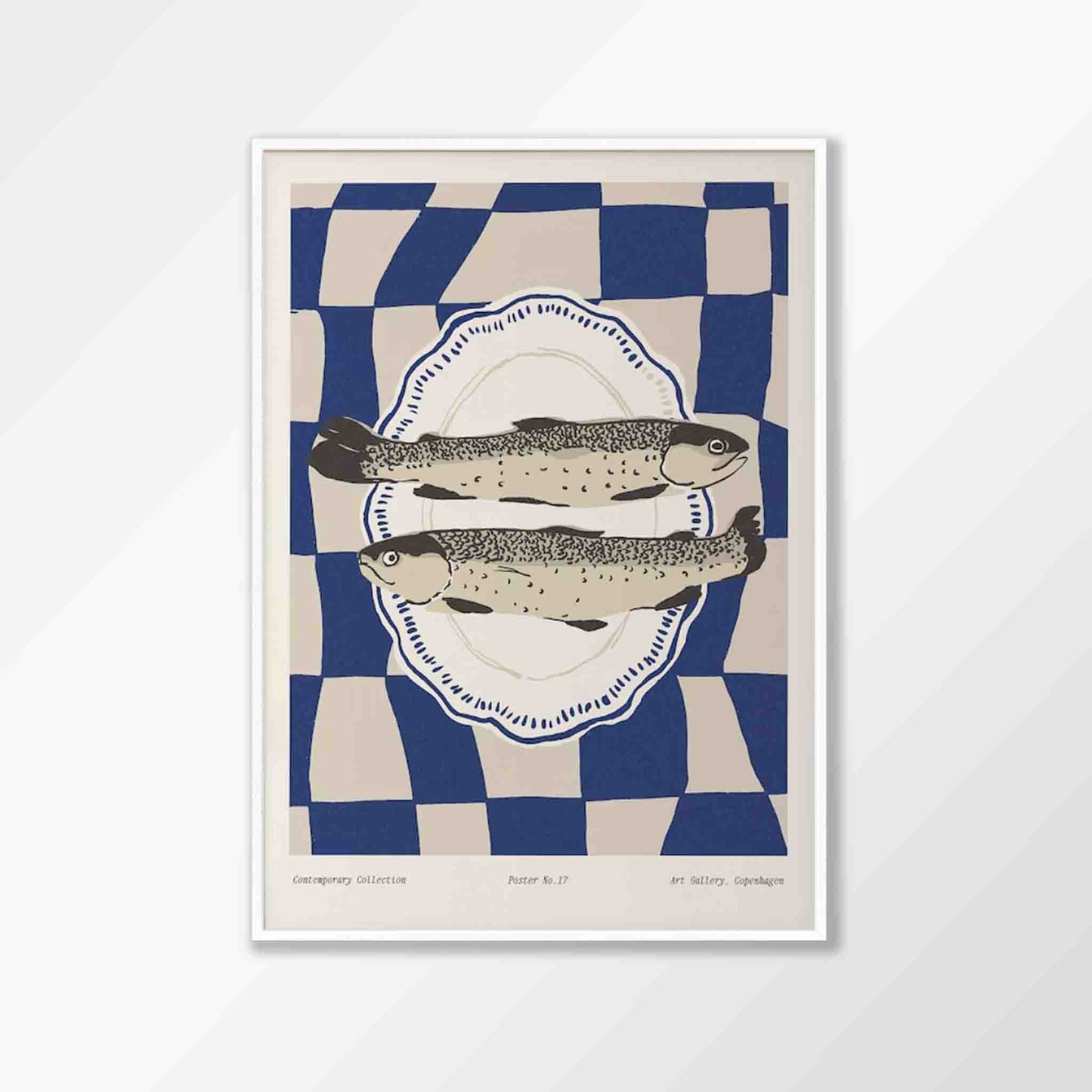 Two Sardines On A Plate Poster