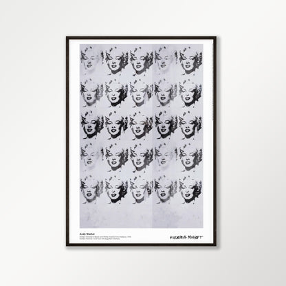 Marilyn Monroe Black & White Poster by Andy Warhol