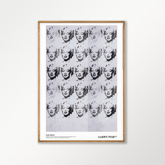 Marilyn Monroe Black & White Poster by Andy Warhol