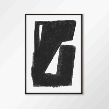 Charcoal Etching Abstract Poster