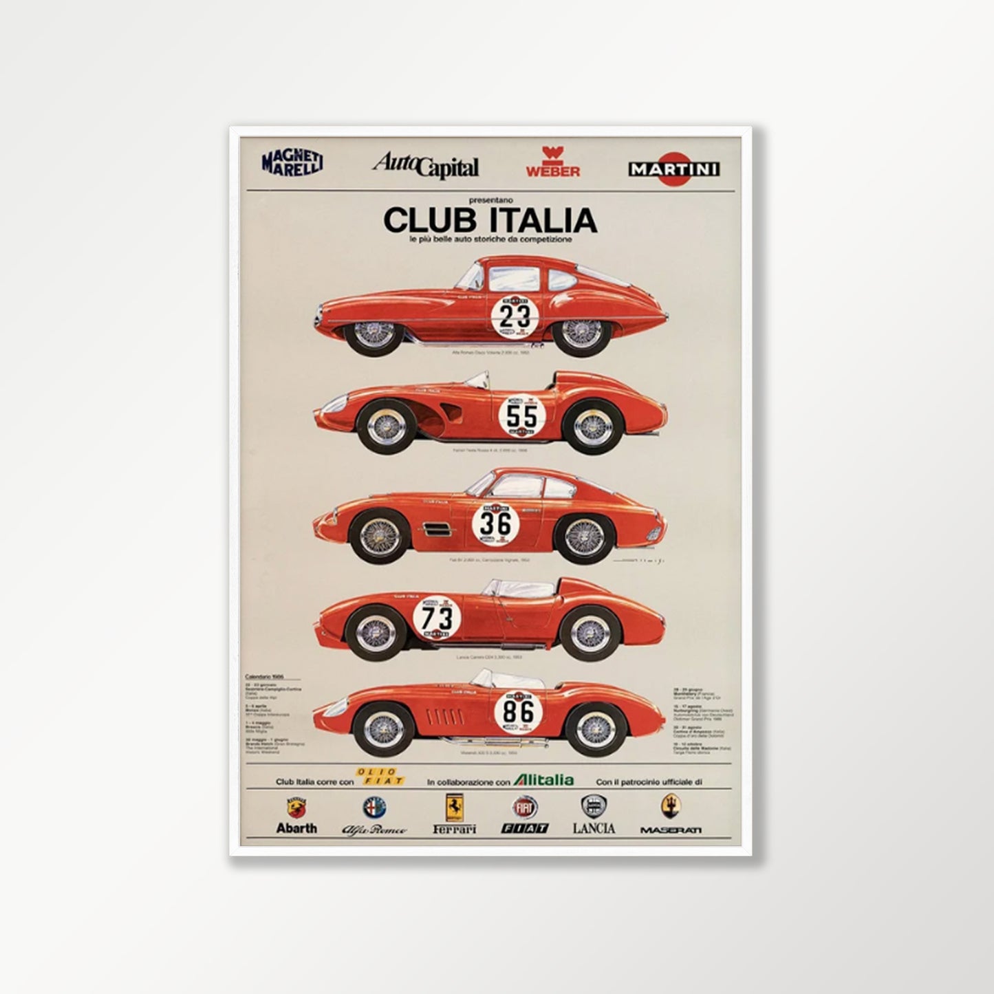 Club Italia Vintage Advertising Poster
