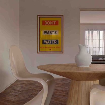 Don't Waste Water Vintage Poster