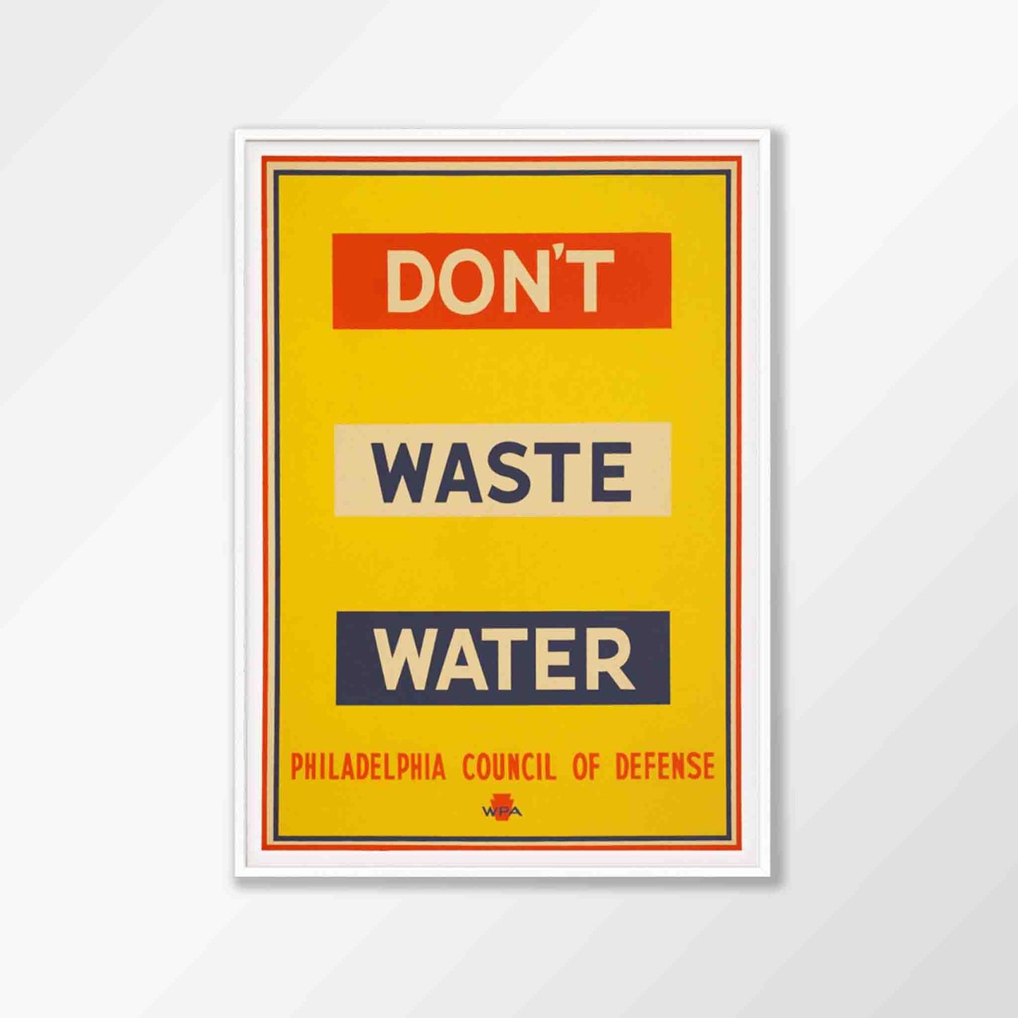 Don't Waste Water Vintage Poster