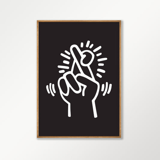 Fingers Crossed by Keith Haring