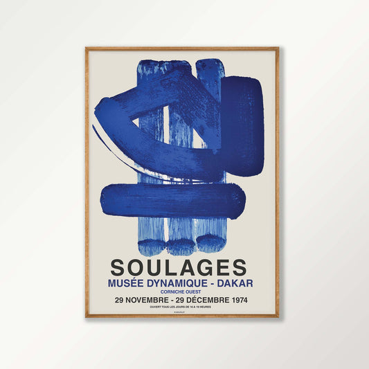 Pierre Soulages Exhibition Poster